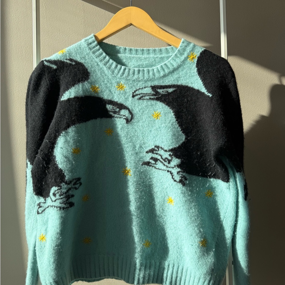 Gucci Black and Teal Graphic Women Sweater